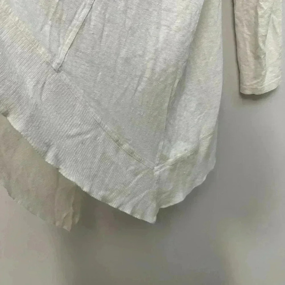 Eileen Fisher 100% Linen Button Front V-Neck Cardigan White Women's  Medium - Picture 9 of 14